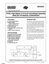 DataSheet ADS8320 pdf